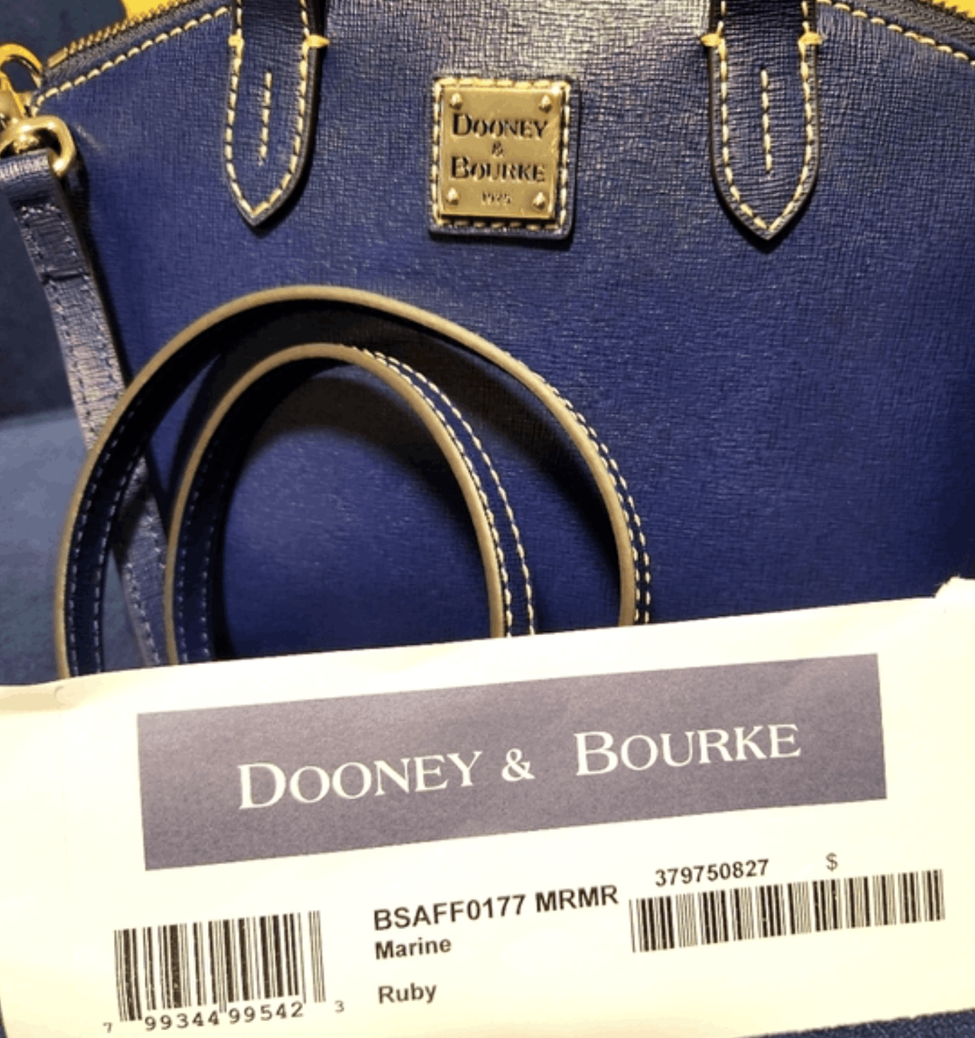 Dooney & Bourke NWT Dooney & Bourke Saffiano Ruby Marine Compact Crossbody Size ONE SIZE - 8 Thumbnail
