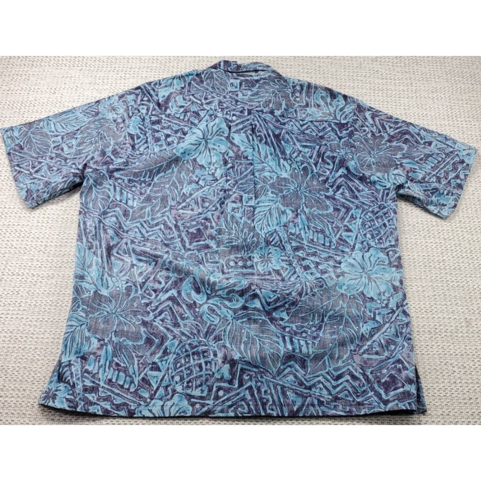Vintage VINTAGE Malihini Hawaii Shirt Mens L Polo Floral Short Sleeve 1980s Blue Cotton Hawaiian Mens Size US M / EU 48-50 / 2 - 6 Thumbnail