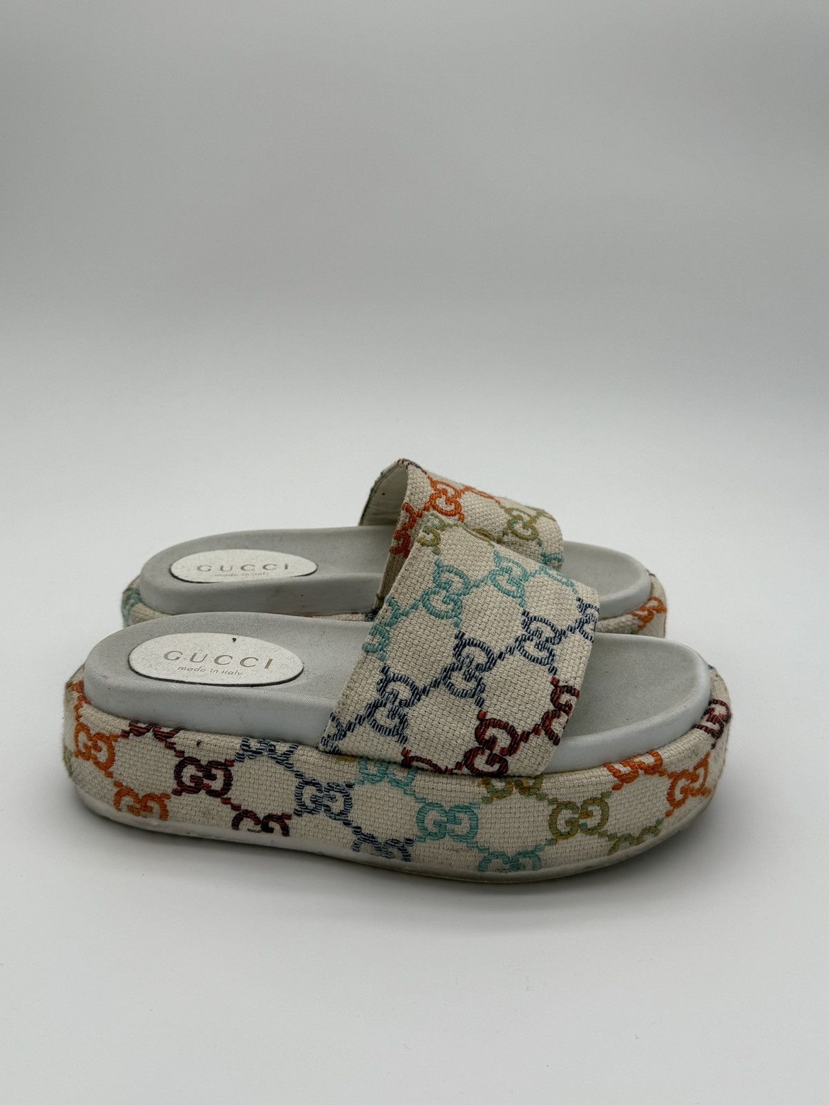 Gucci Rainbow Gucci Monogram Slides Size US 8 / IT 38 - 13 Thumbnail