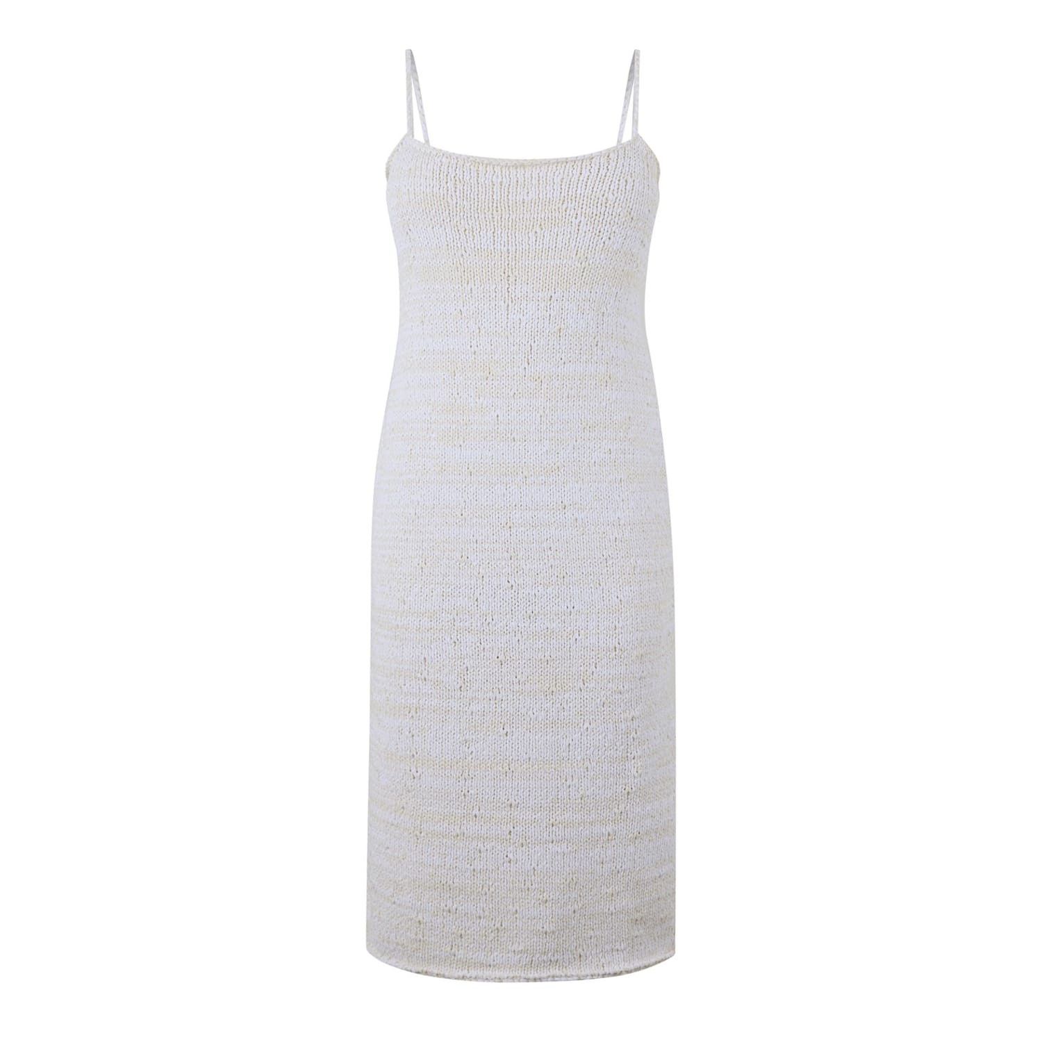 Bottega Veneta Bottega Veneta Scoop Neck Midi Slip Dress in White Size M / US 6-8 / IT 42-44 - 2 Thumbnail