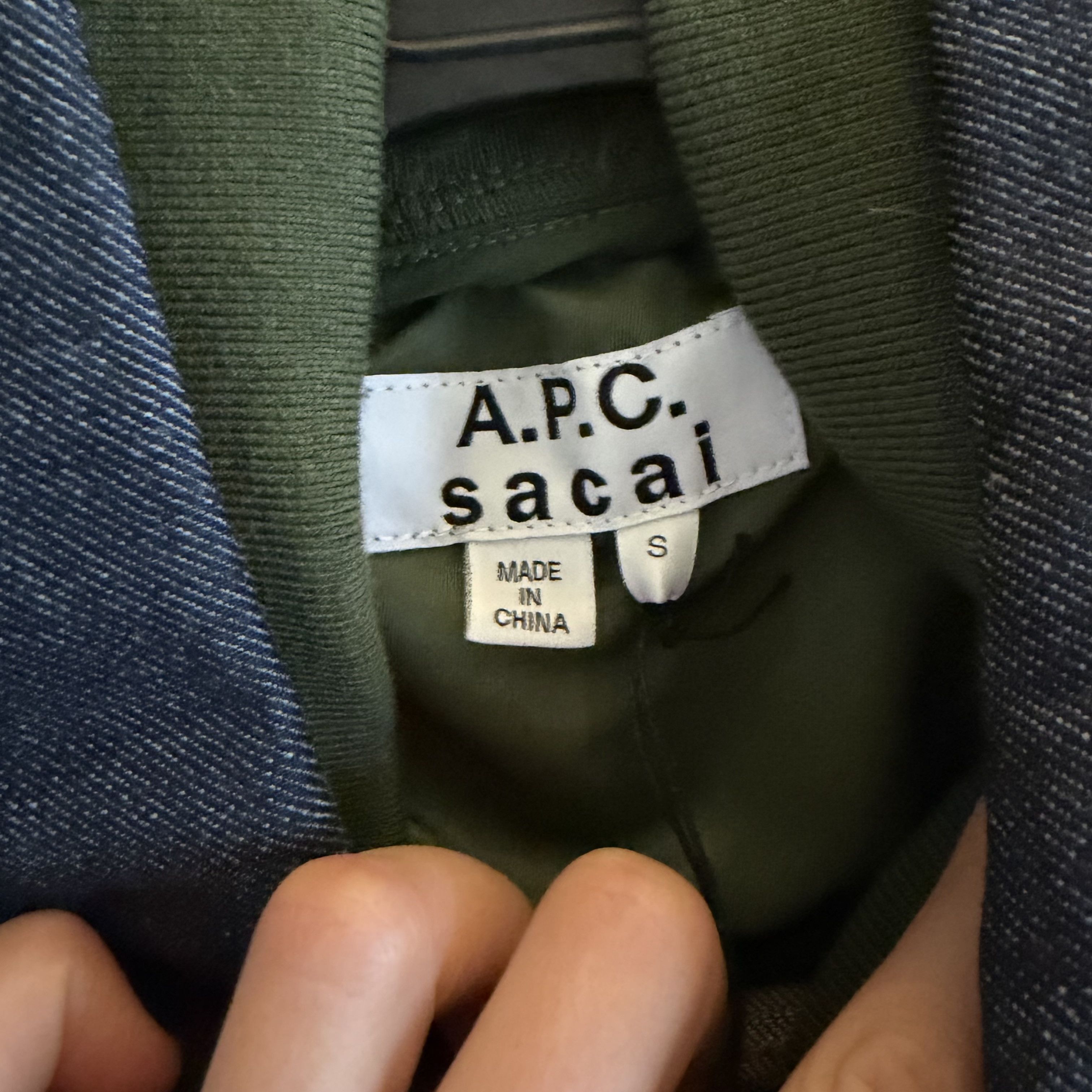 A.P.C. × Sacai APC x Sacai Eimi Denim Bomber Jacket Size US S / EU 44-46 / 1 - 9 Thumbnail