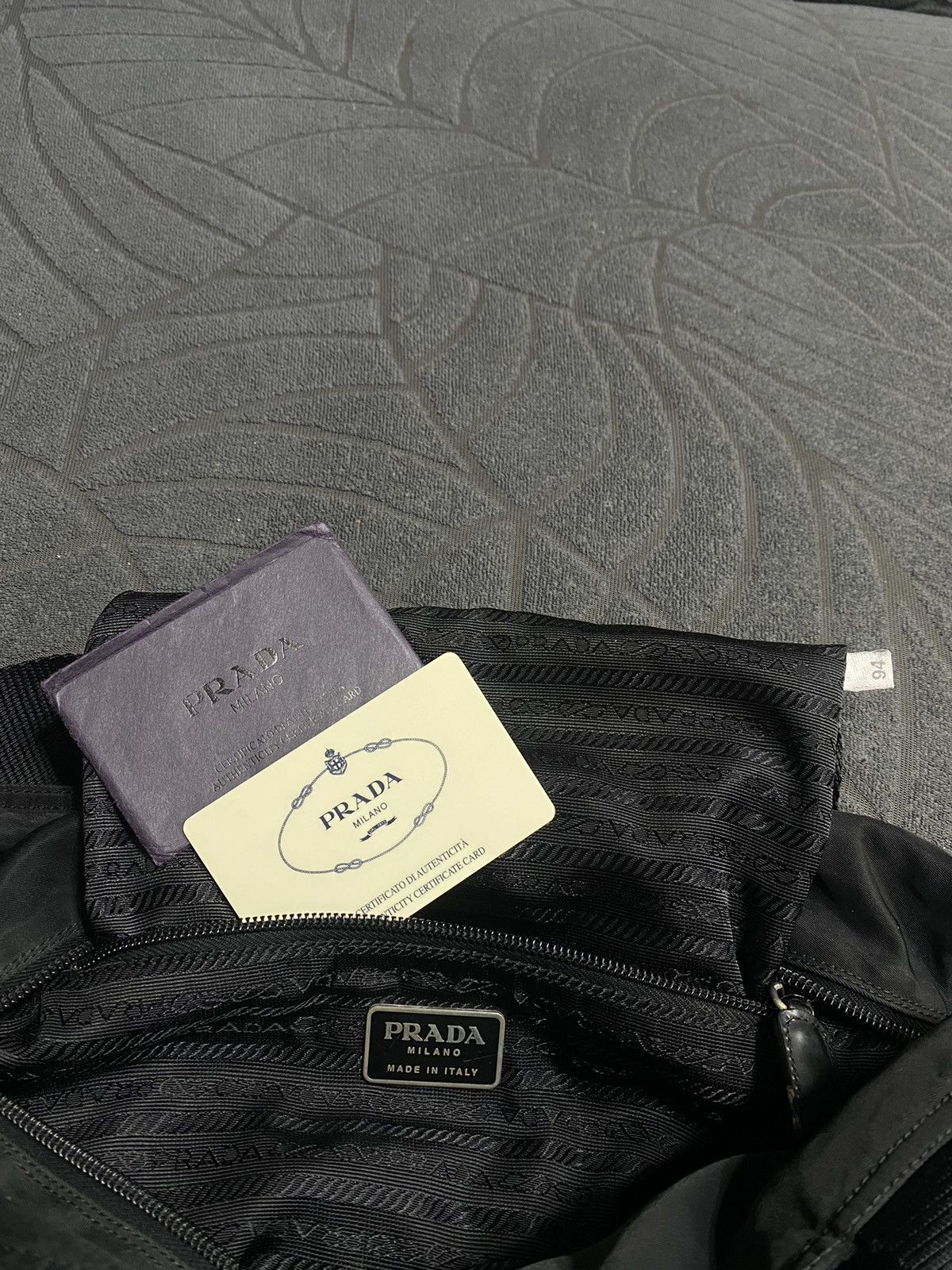 Prada Prada Tessuto Tote Bag Complete with Card Size ONE SIZE - 4 Thumbnail