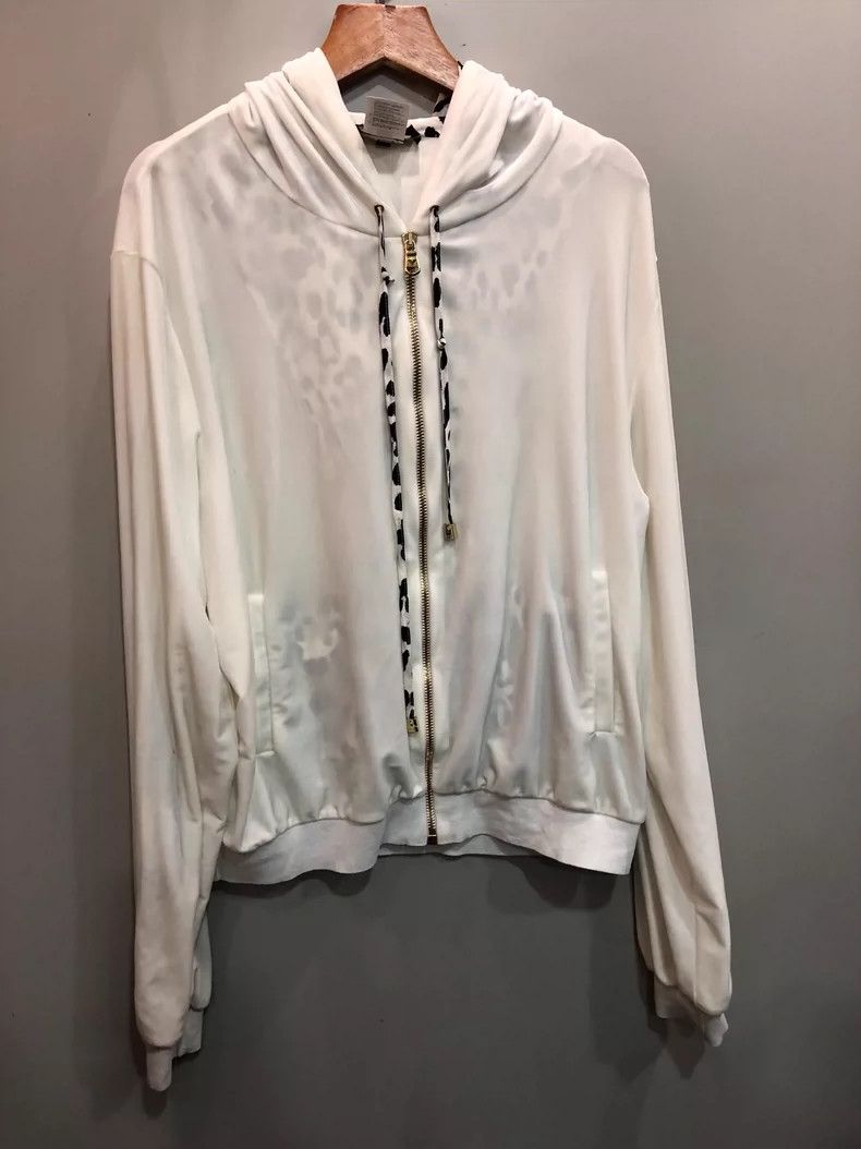 Versace Versace Women's White Hooded Jacket - dmc Size US L / EU 52-54 / 3 - 1 Thumbnail