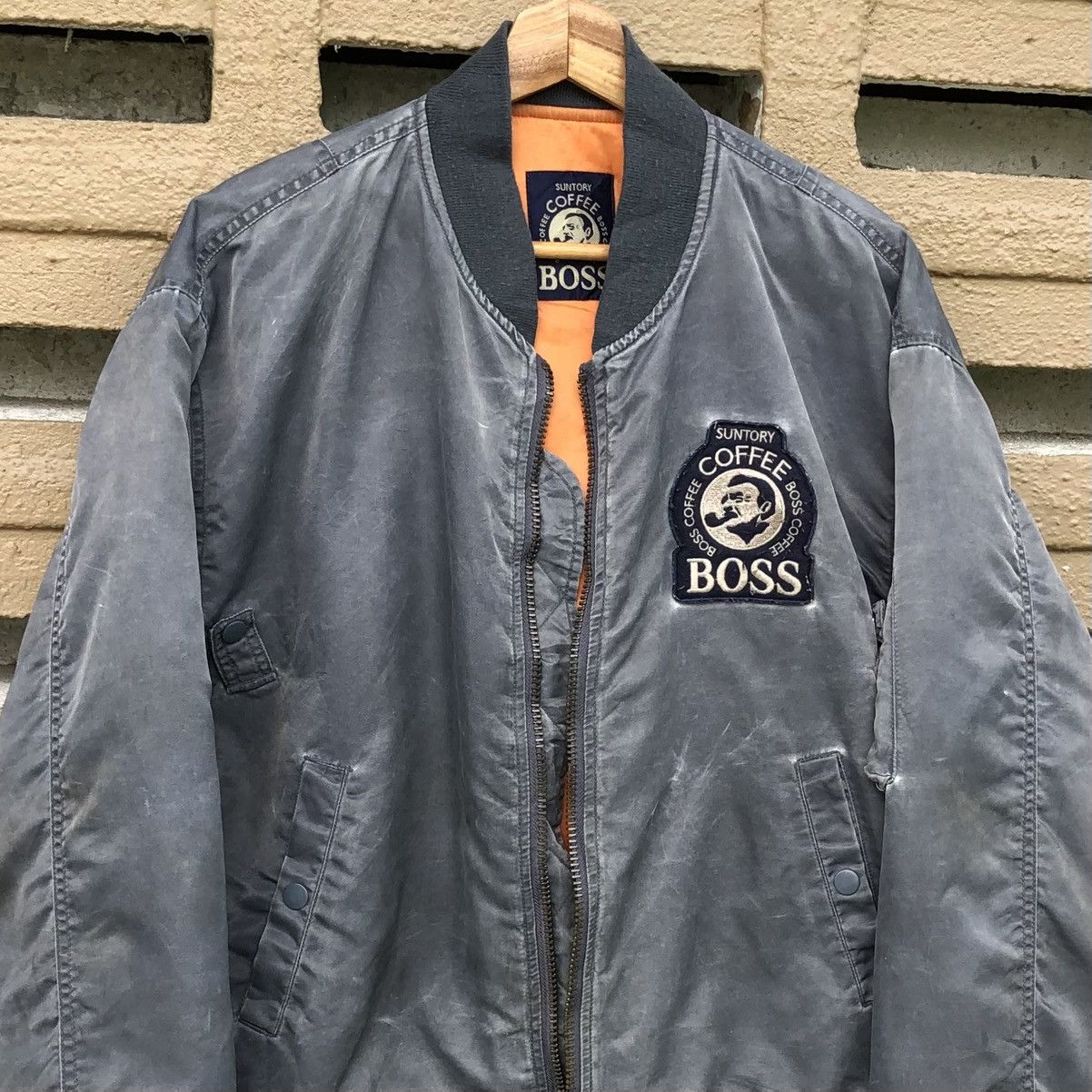 Vintage Vintage Boss Coffee Sun Faded Ma-1 Bomber Jacket Size US L / EU 52-54 / 3 - 5 Thumbnail