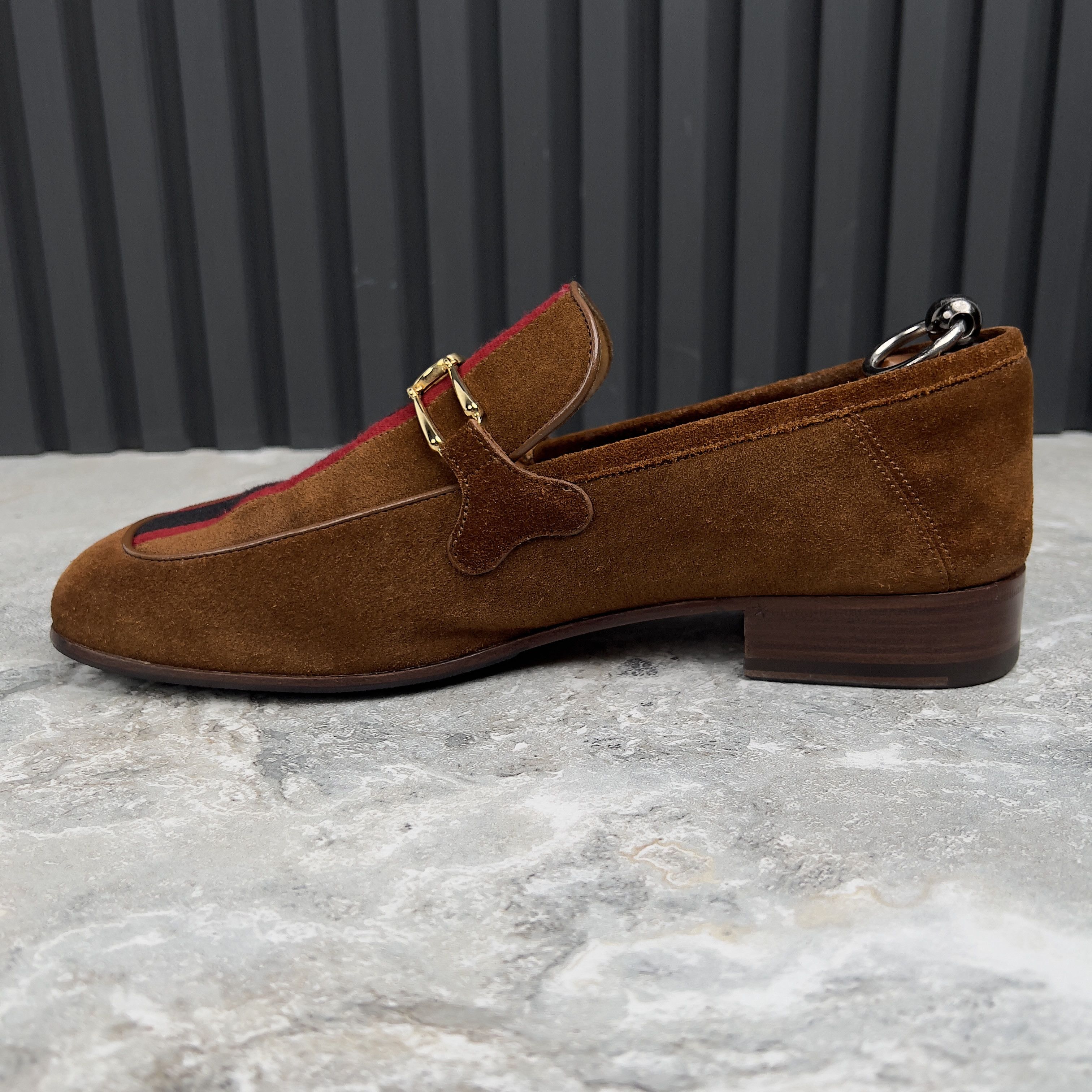 Gucci GUCCI Web Interlocking GG Horsebit Loafers Suede Size US 8 / EU 41 - 6 Thumbnail