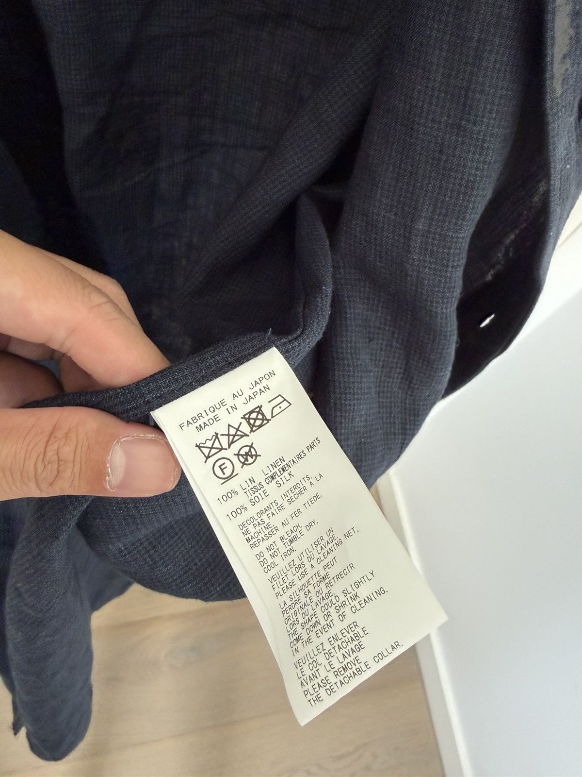 Yohji Yamamoto 23SS Painted Linen Long Sleeve Shirt Size US L / EU 52-54 / 3 - 4 Thumbnail