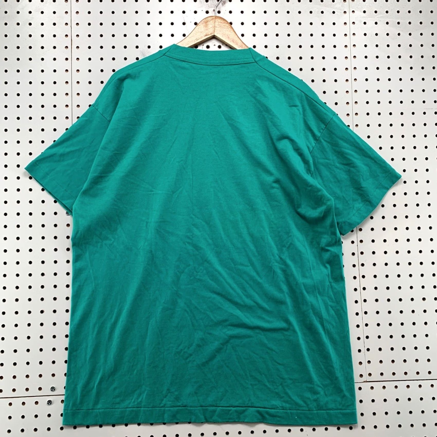 Fruit Of The Loom VINTAGE David Ring Evangelist Shirt Mens XL Green 90s Don't Whine Shine Jesus Size US XL / EU 56 / 4 - 2 Thumbnail