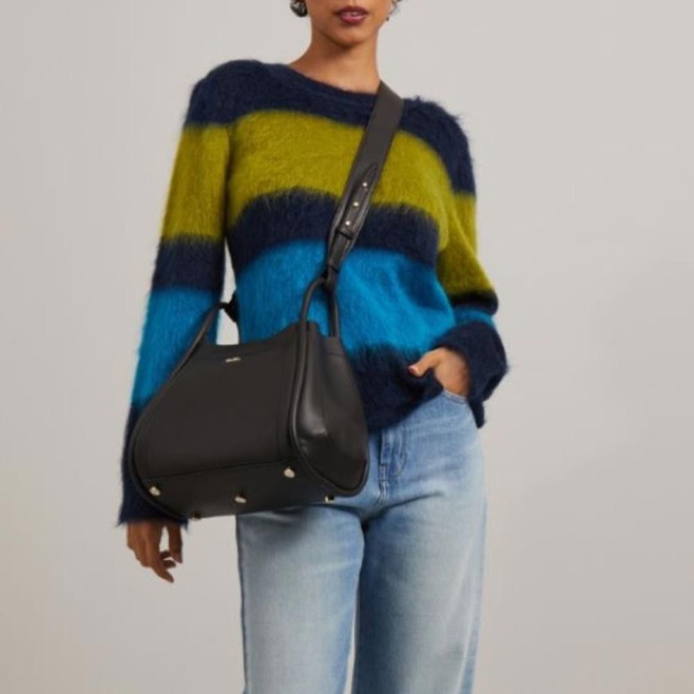 Designer Made In Italy Max Mara Label-cut Mohair Stripped Sweater M Size M / US 6-8 / IT 42-44 - 4 Thumbnail
