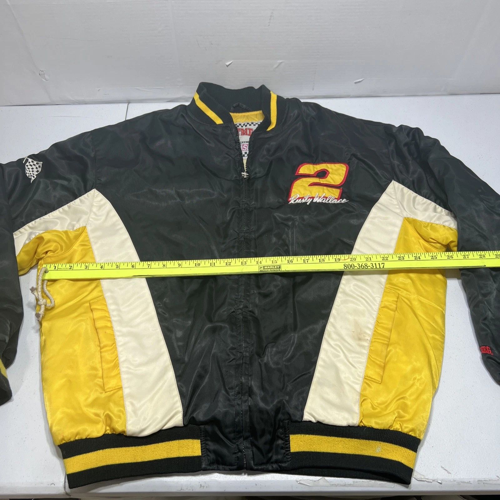 NASCAR Vintage 90s Rusty Wallace NASCAR Racing Jacket #2 Nutmeg XL Size US XL / EU 56 / 4 - 3 Thumbnail