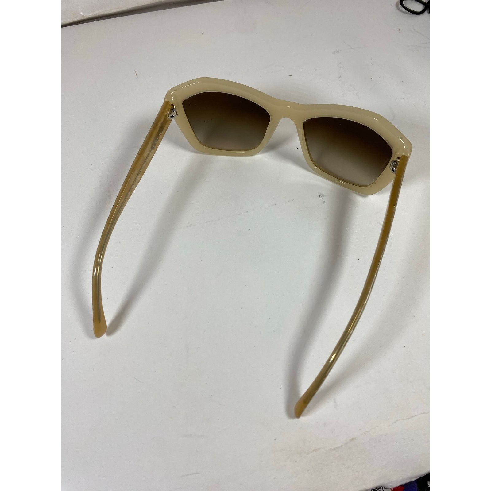 Chanel Chanel 5296 Sunglasses Pale Beige Frame & Gradient Lenses Size ONE SIZE - 7 Thumbnail