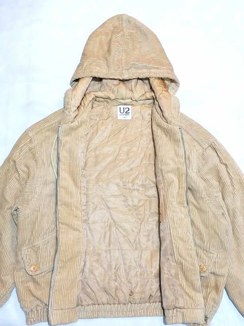 The Unbranded Brand Vintage Coduroy Hooded-Bomber Jacket by U2 Size US S / EU 44-46 / 1 - 2 Thumbnail