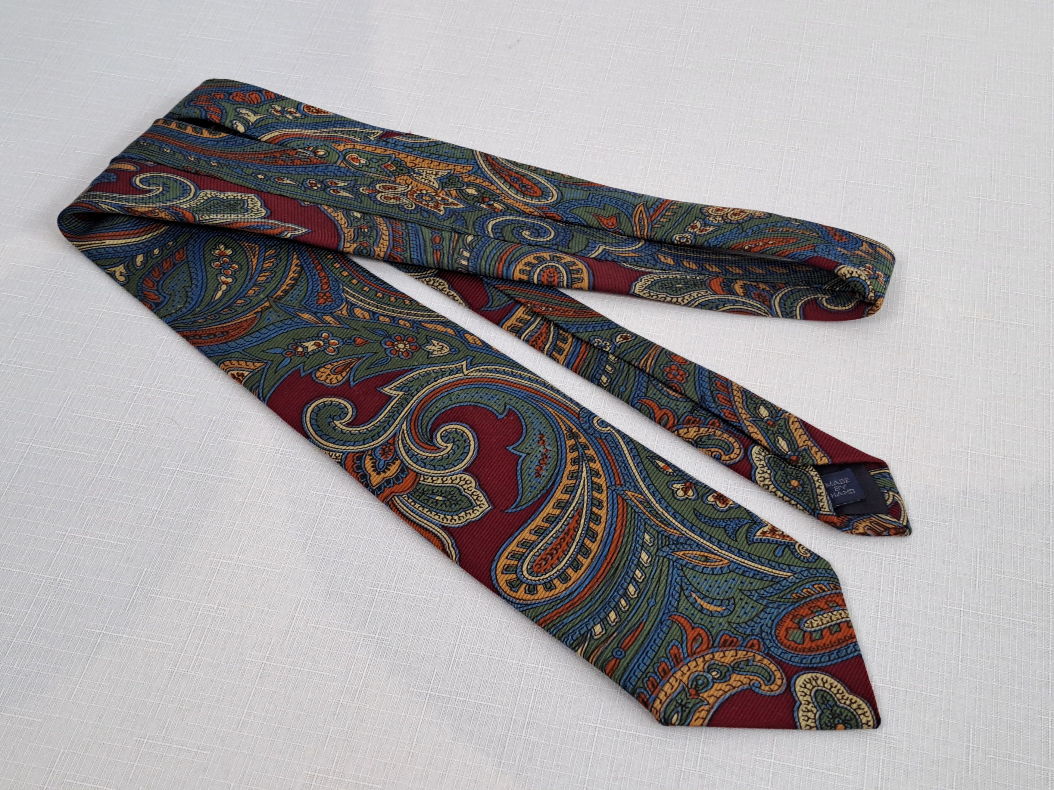 Polo Ralph Lauren Polo by Ralph Lauren paisley print silk handmade tie. Size ONE SIZE - 1 Thumbnail
