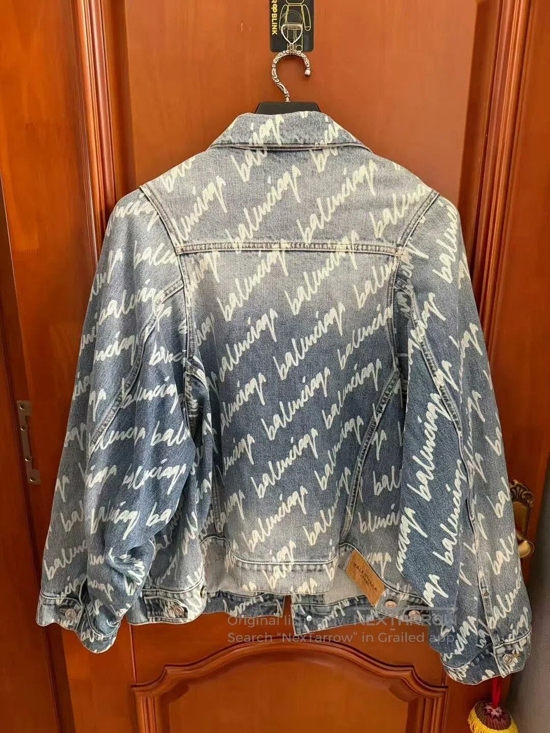 Balenciaga balenciaga logo printed denim jacket. Size S / US 4 / IT 40 - 2 Thumbnail