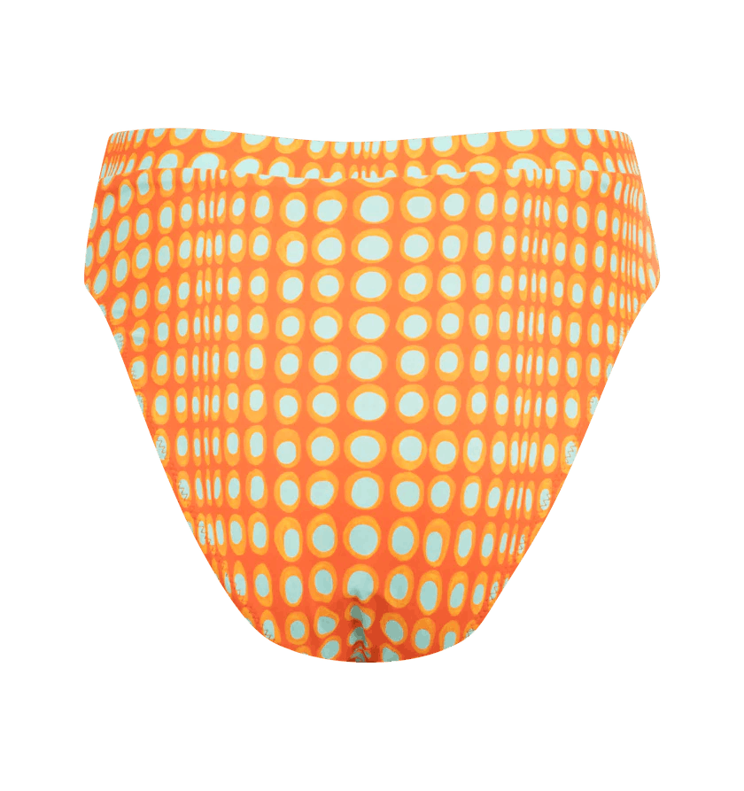 Christopher John Rogers o1h1sh11225 Wiggle Dot Bikini Bottom in Orange Size 28" / US 6 / IT 42 - 2 Thumbnail
