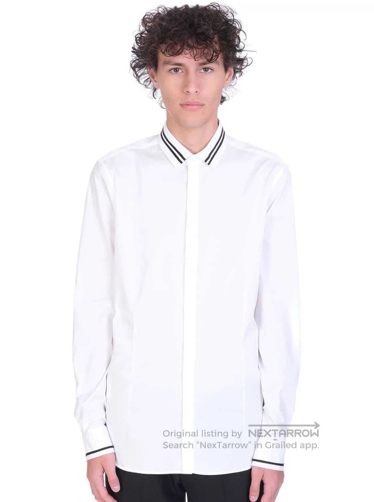 Neil Barrett slim fit white collared shirt. Size US M / EU 48-50 / 2 - 6 Thumbnail