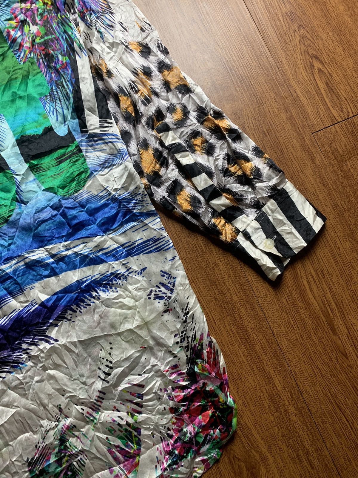Just Cavalli Just Cavalli - Multicolor Silk Long Sleeve Blouse Size L / US 10 / IT 46 - 12 Thumbnail