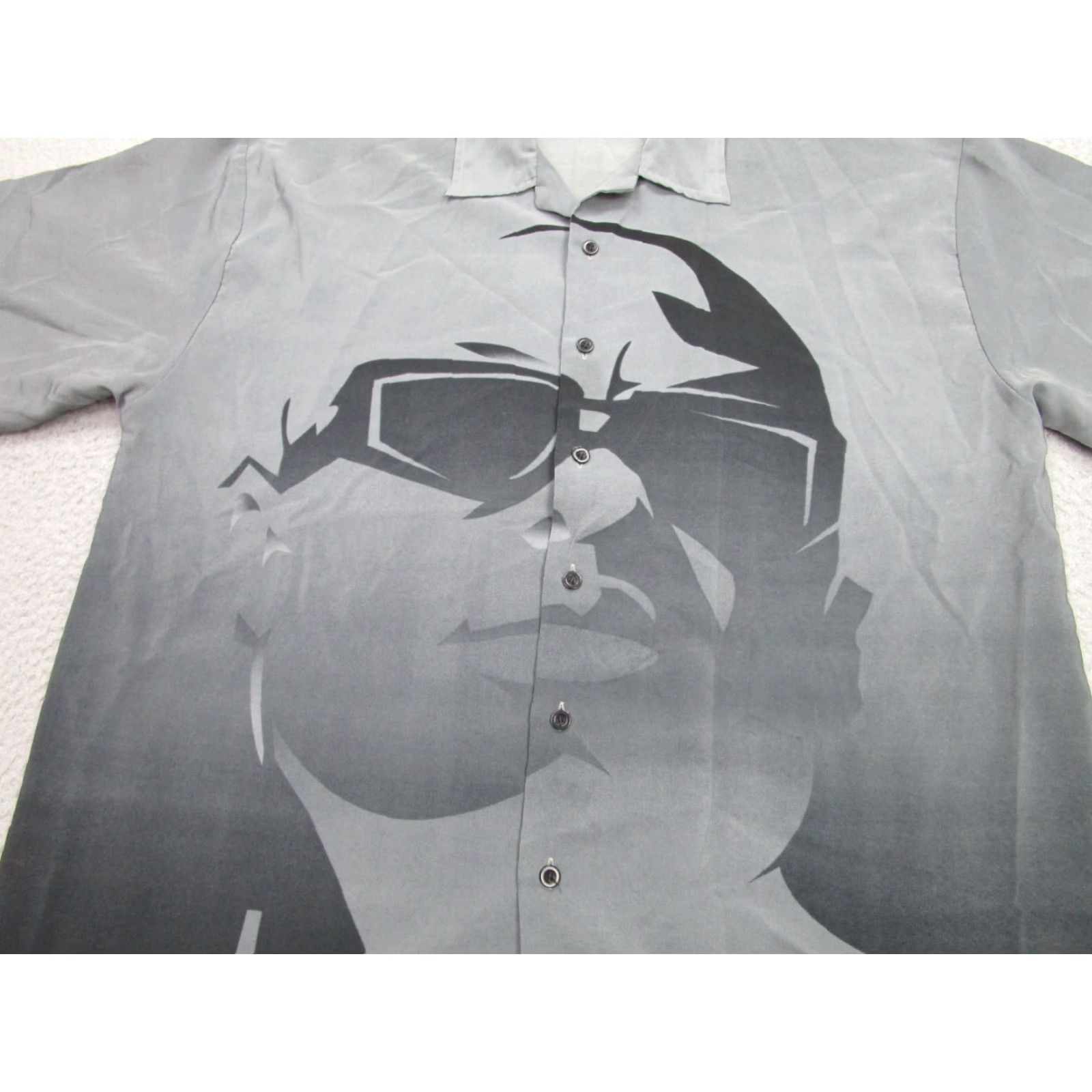 Vintage VINTAGE Diss Shirt Mens 2XL Gray Black Baggy Loose y2k 2000s Shadow Streetwear Size US XXL / EU 58 / 5 - 2 Thumbnail