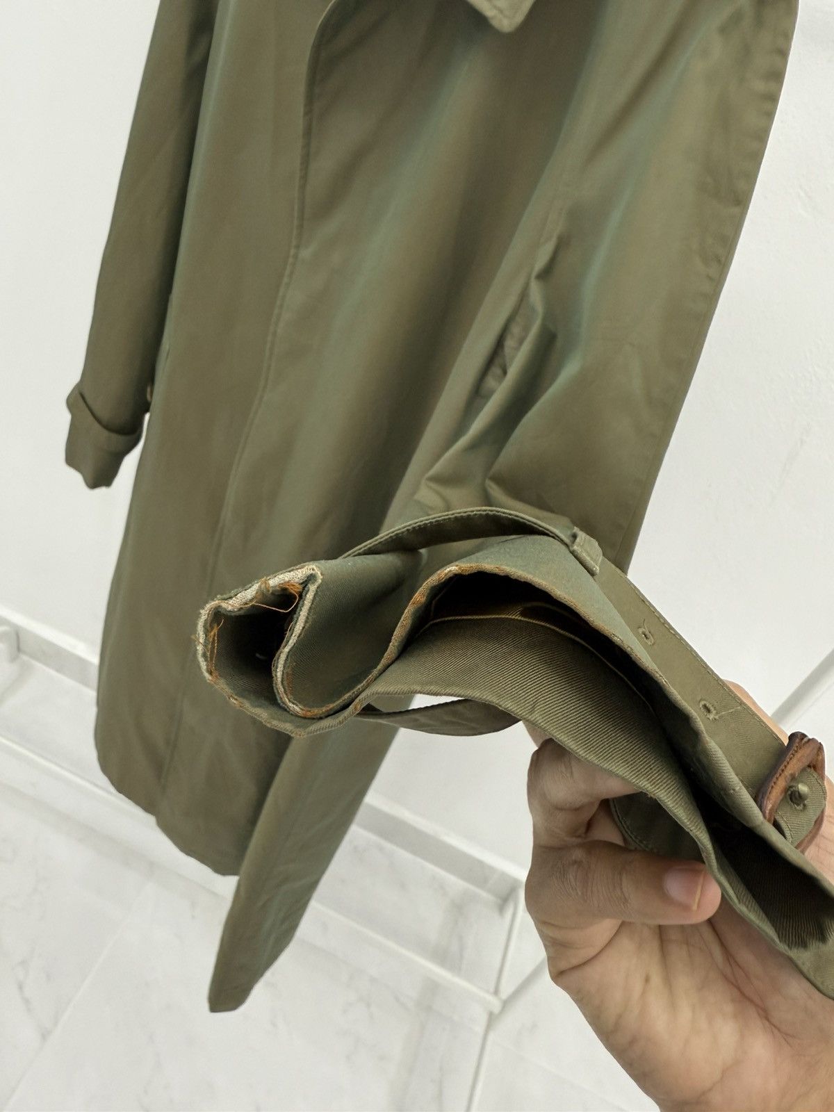 Burberry Prorsum BURBERRYS PRORSUM Trench Coat Nova Checkered Metallic Green Size US M / EU 48-50 / 2 - 15 Thumbnail