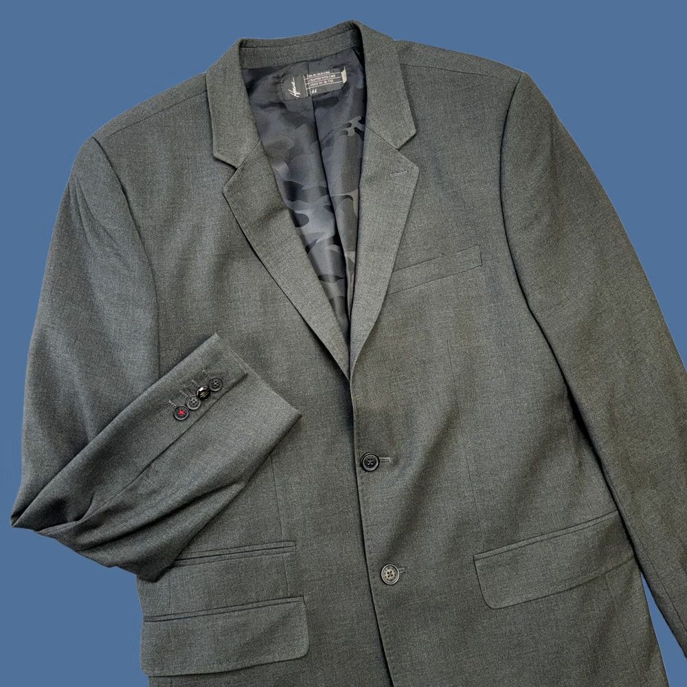 Vintage House of Howe Blazer Jacket 44 Gray Stretch Camo Lined Gentleman Smart Punk Mens Size 44R - 1 Thumbnail