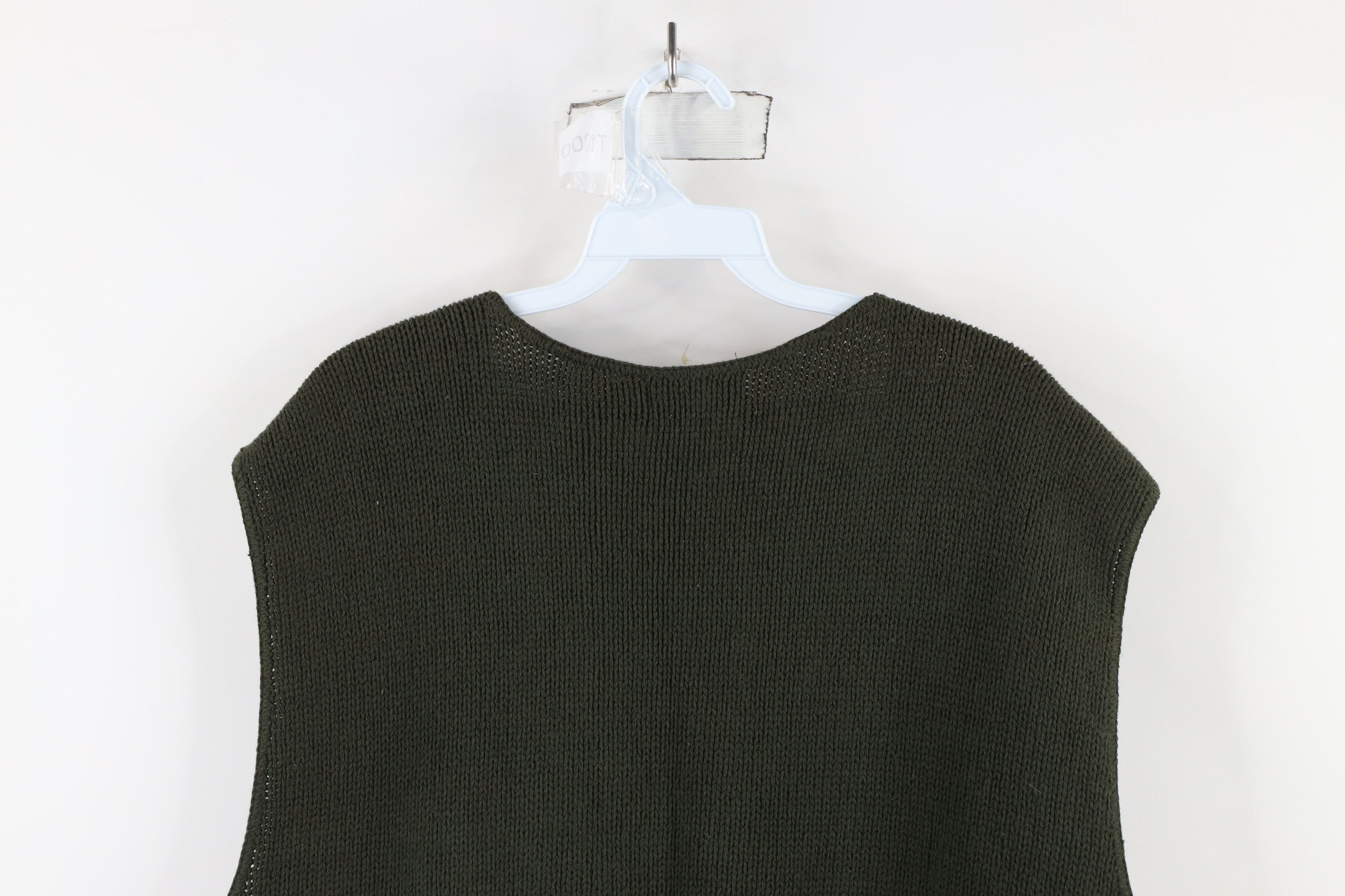Vintage Vintage 90s Streetwear Marled Cotton Knit Sweater Vest USA Size US XL / EU 56 / 4 - 8 Thumbnail