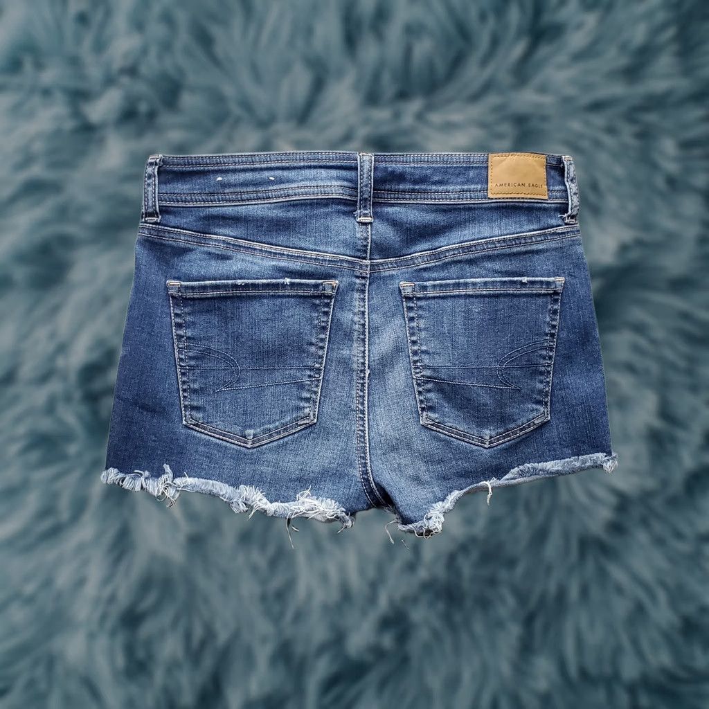American Eagle Outfitters American Eagle Outfitters Womens Size 4 Blue Denim Hi-Rise Stretch Cut-Off Hem Size 27" / US 4 / IT 40 - 1 Thumbnail