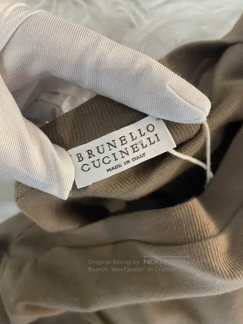 Brunello Cucinelli Brunello Cucinelli Caramel Cotton T-shirt Size M / US 6-8 / IT 42-44 - 3 Thumbnail
