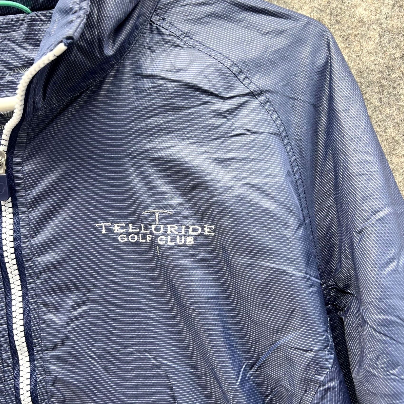 Vintage Zero Restriction Jacket Women XL Windbreaker Blue Telluride Golf Club Size XL / US 12-14 / IT 48-50 - 4 Thumbnail