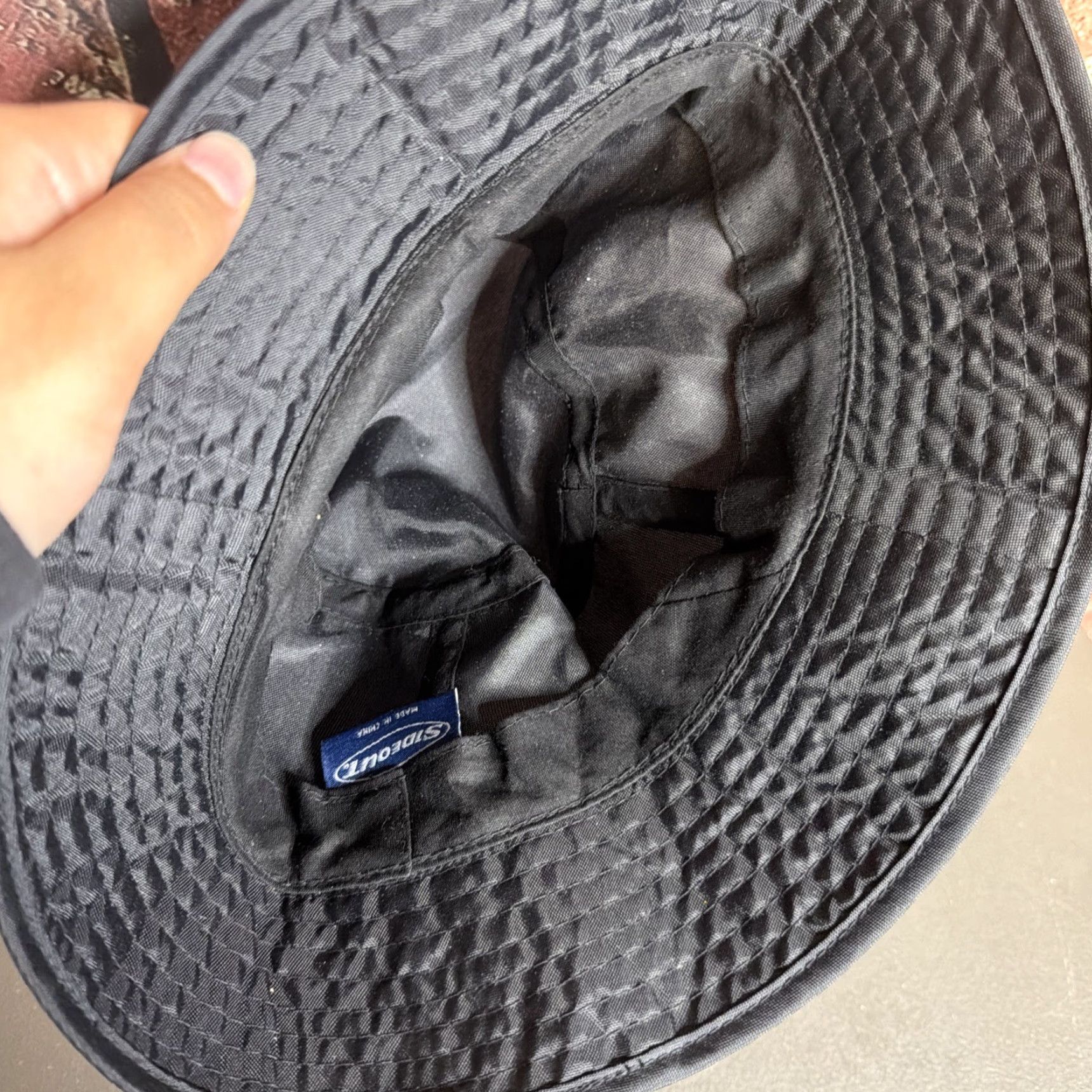 Sideout VINTAGE 90’s / Y2K Side Out Bucket Hat Unisex Adults One Size Black Bucket Hat 90s Mens Womens Size ONE SIZE - 2 Thumbnail