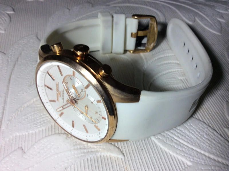 Designer Jorg Gray Men's Quartz Watch rubber white strap Size ONE SIZE - 6 Thumbnail
