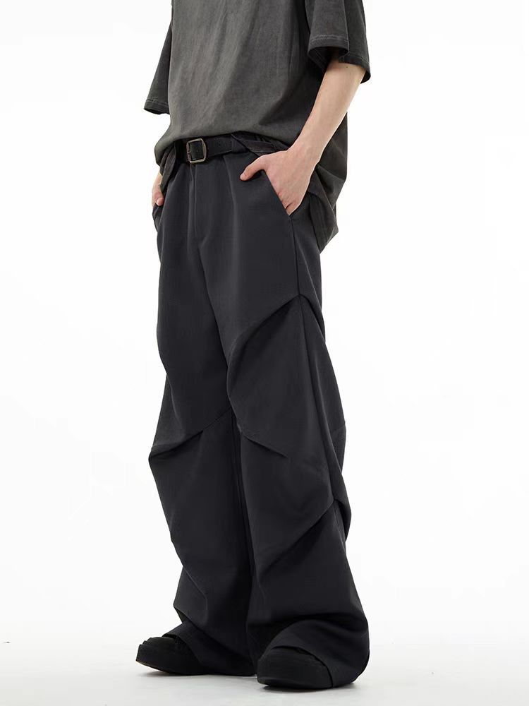 Japanese Brand × Vintage High Street Pleated Black Baggy Casual Pants Size US 30 / EU 46 - 2 Thumbnail