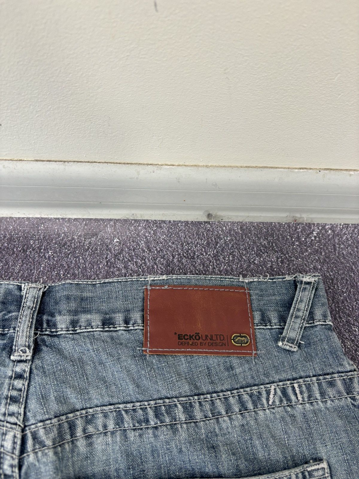 Ecko Unltd. Vintage Ecko Unltd Y2K Hip Hop Hype Faded Baggy Denim Shorts Size US 32 / EU 48 - 13 Thumbnail