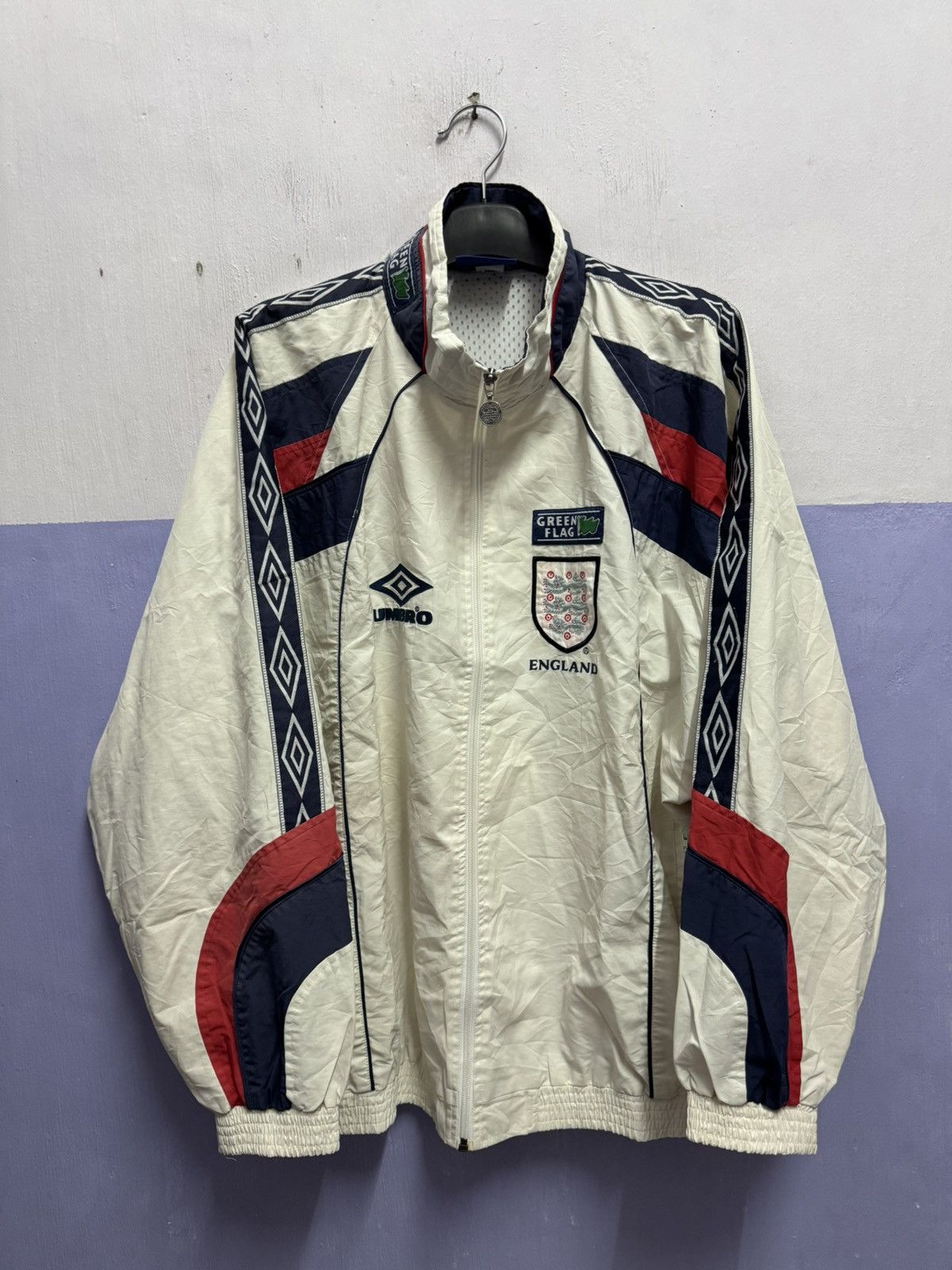 Umbro × Vintage ENGLAND GREEN FLAG 1997 Vintage SOCCER JACKET
