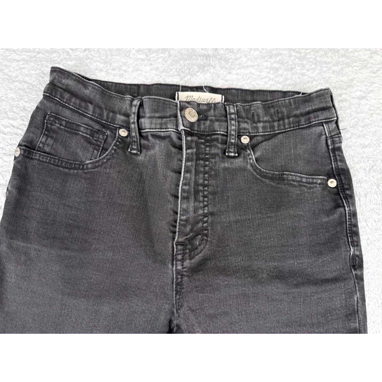 Madewell Madewell Jeans Women Skinny Denim 27 Black 9" High Riser 26x28 Cotton Blend Logo Pocket Size 27" / US 4 / IT 40 - 4 Thumbnail