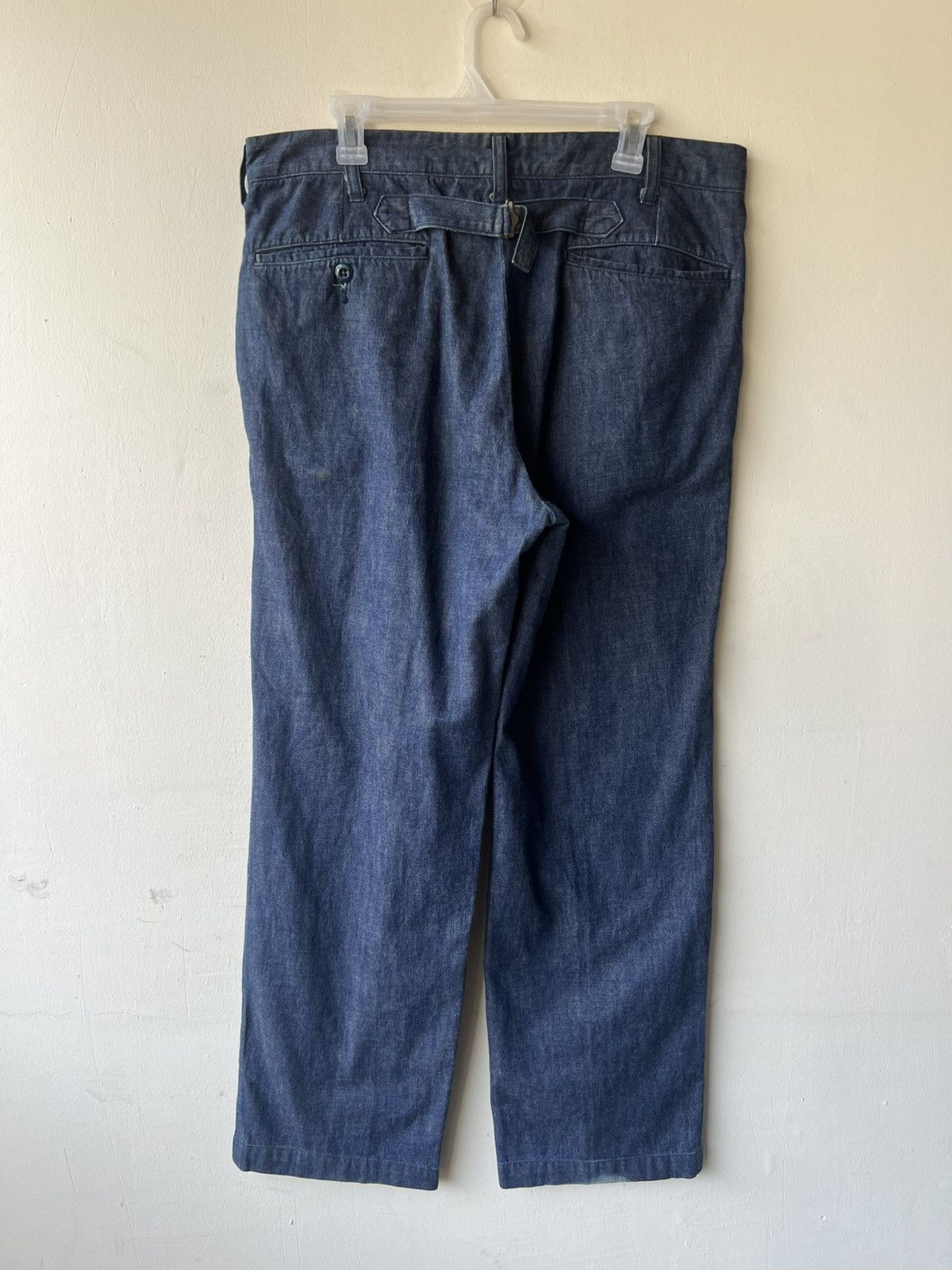 Fat Tokyo FAT FA Japan Buckle Back Baggy Denim Trouser Pant Size US 34 / EU 50 - 3 Thumbnail