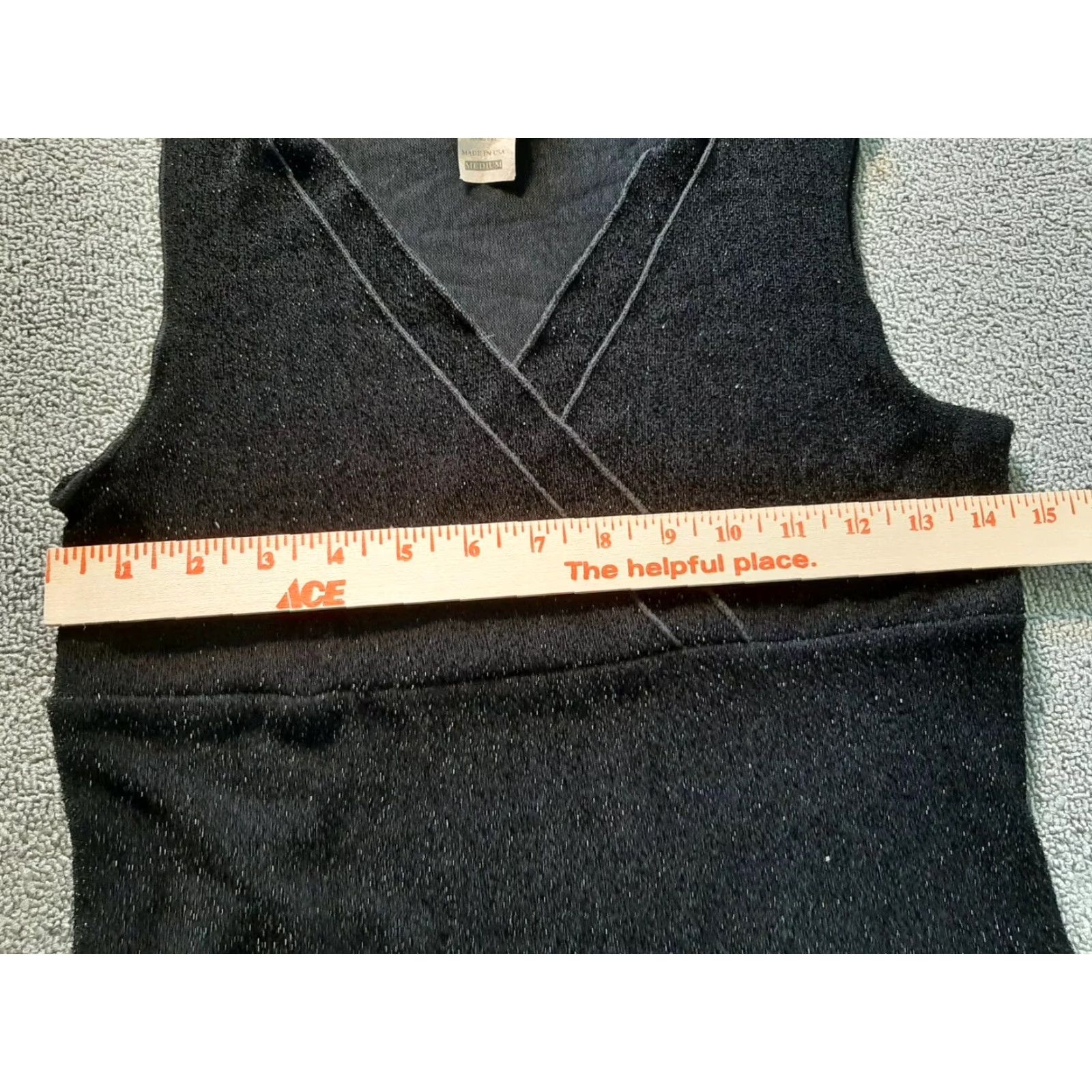 Vintage VINTAGE Outlooks Sleeveless Black Sparkly Junior Teen nylon Shirt Top Made in USA size M Size M / US 6-8 / IT 42-44 - 2 Thumbnail