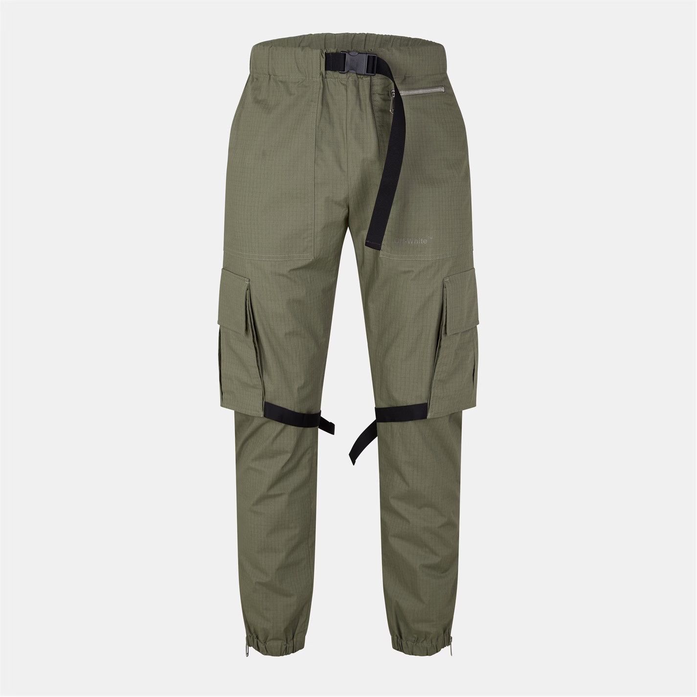 Off-White o1g2r1mq0226 Cargo Pant Trousers In Green Size US 30 / EU 46 - 1 Thumbnail