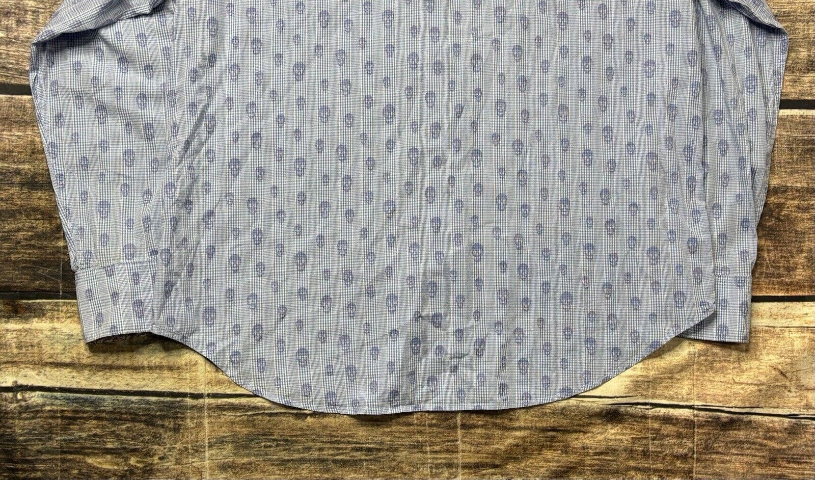 Robert Graham Robert Graham Shirt Men's XL Skull Plaid Floral Flip Cuff Size US XL / EU 56 / 4 - 11 Thumbnail