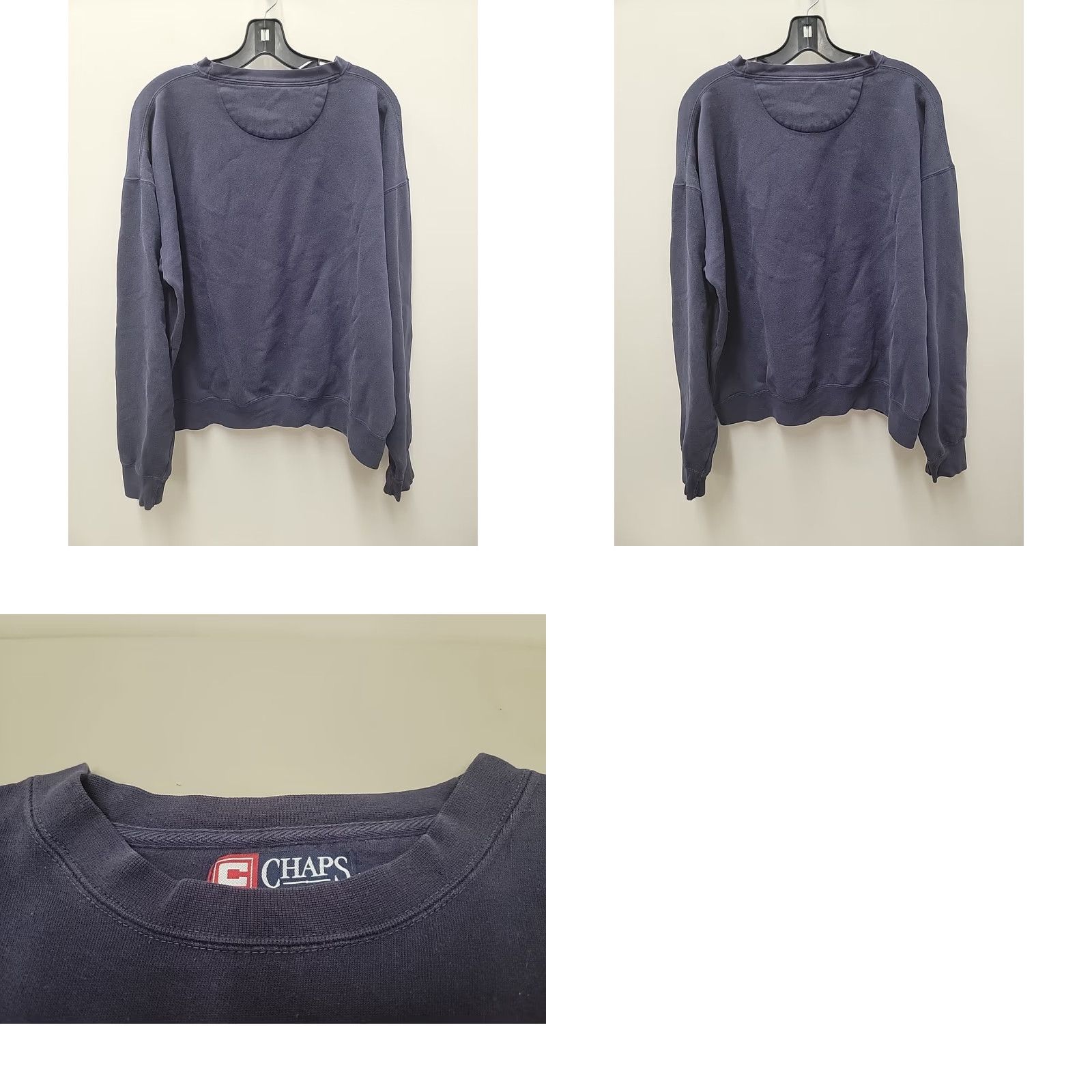 Chaps VINTAGE Chaps Ralph Lauren Sweatshirt The Spirited Tradition 90s Crew Neck Long Sleeve Blue M Mens Graphic Print Distressed Size US M / EU 48-50 / 2 - 8 Thumbnail