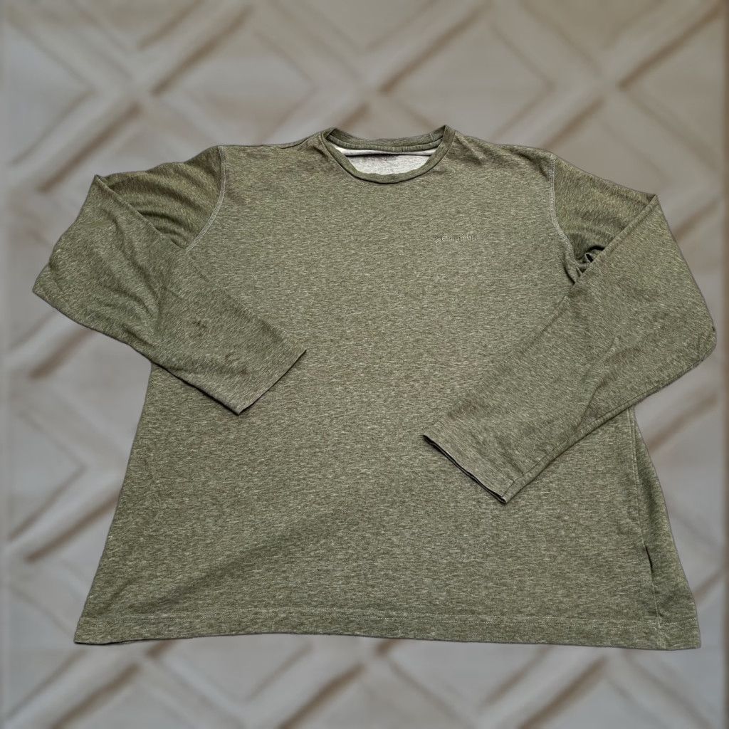Vintage Columbia Omni Wick T-Shirt Mens Large Heather Green Crew Neck Long Sleeve Tee Size US L / EU 52-54 / 3 - 1 Thumbnail