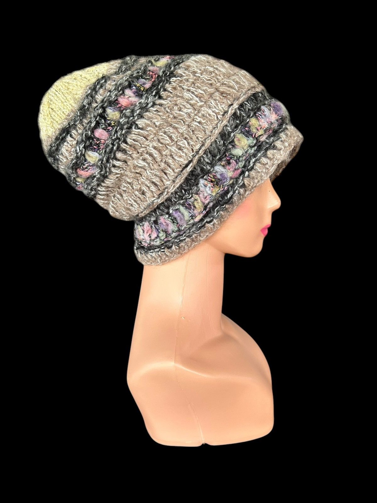 Japanese Brand × Kapital × Vintage Crochet Knitted Handmade Beanie Hats Size ONE SIZE - 5 Thumbnail