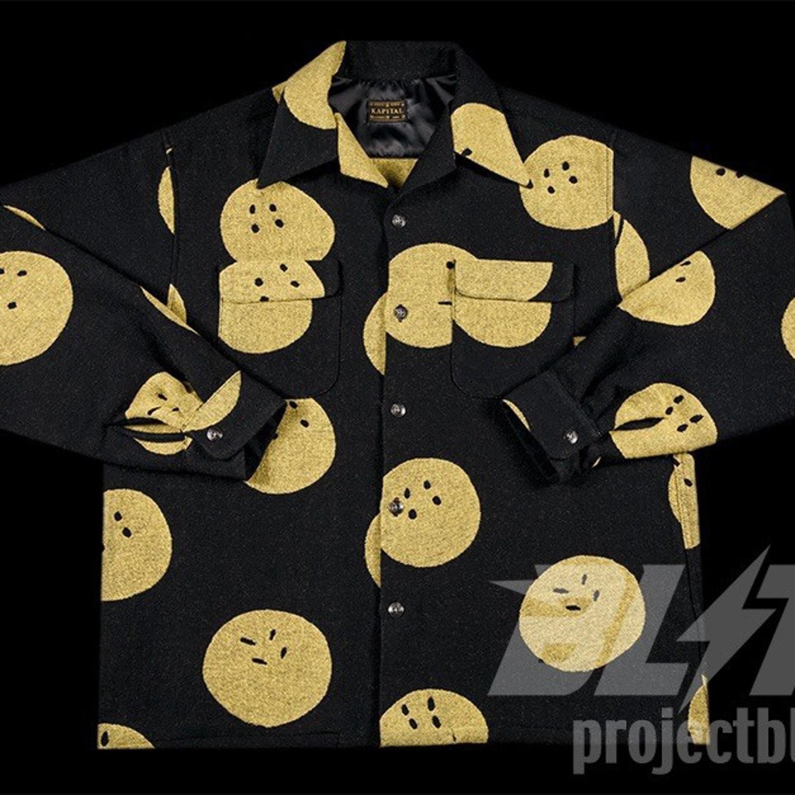 Kapital Kapital Buttons Smiley Button Up Jacket Black Size 4 Size US XL / EU 56 / 4 - 1 Thumbnail