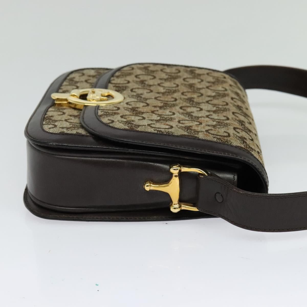Celine CELINE C Sulky Shoulder Bag Canvas Brown Gold Size ONE SIZE - 5 Thumbnail