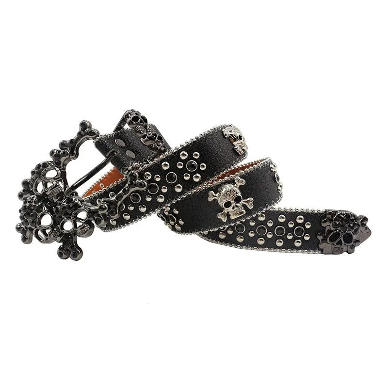 Japanese Brand × Vintage Skull Western Rhinestones Belt Size ONE SIZE - 3 Thumbnail