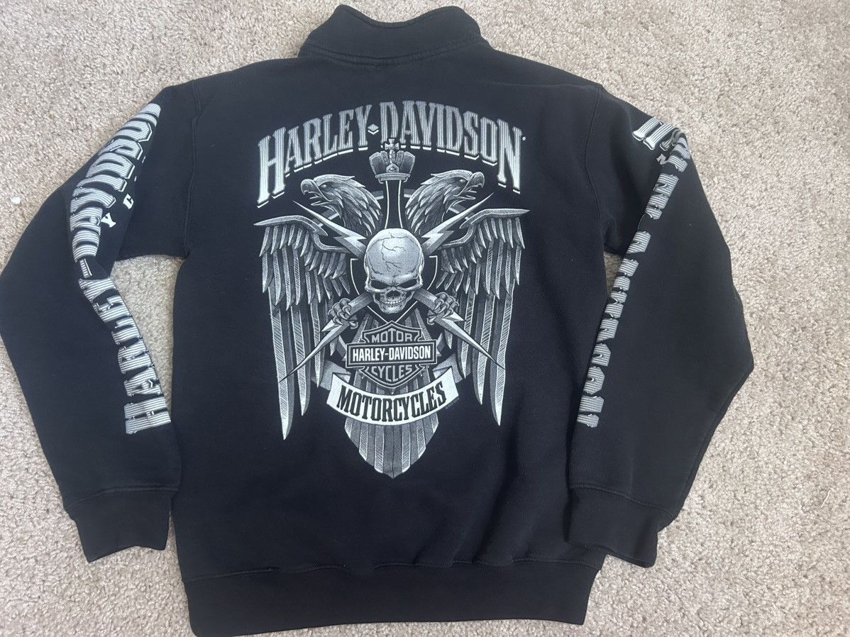 Harley Davidson Harley Davidson y2k skull AOP black sweatshirt small Size US S / EU 44-46 / 1 - 1 Thumbnail