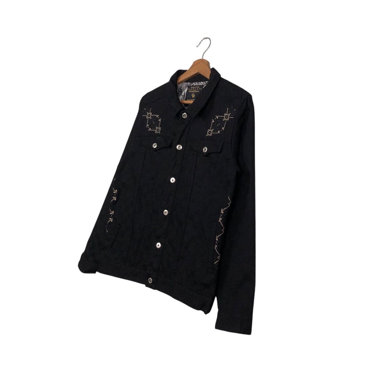 Hysteric Glamour 📌Cropped Biker Jacket Gladiate Black & Gold Design Cargo Size US M / EU 48-50 / 2 - 3 Thumbnail