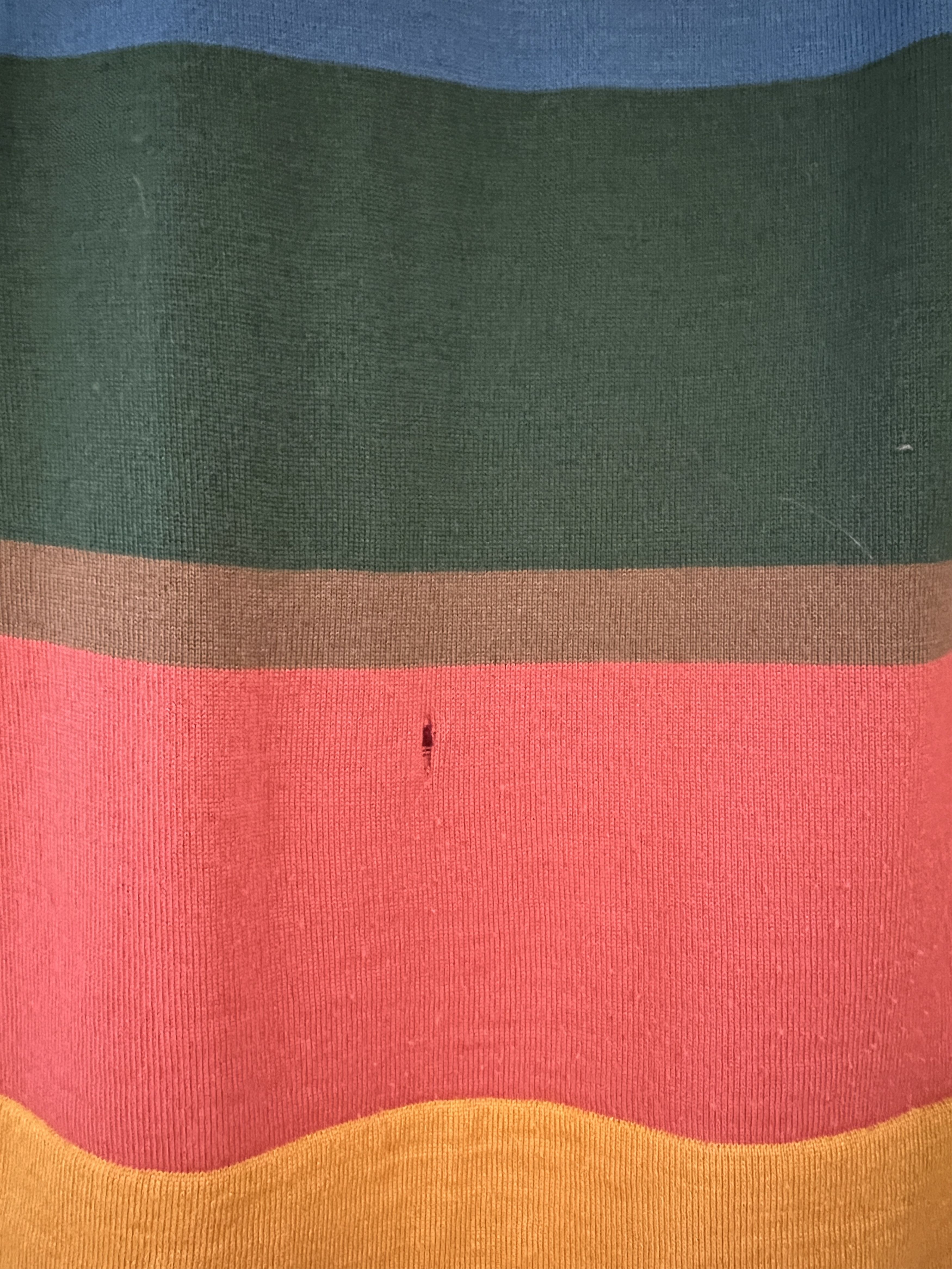 Salvatore Ferragamo Colorblock Wool/Silk V-Neck Size US M / EU 48-50 / 2 - 5 Thumbnail