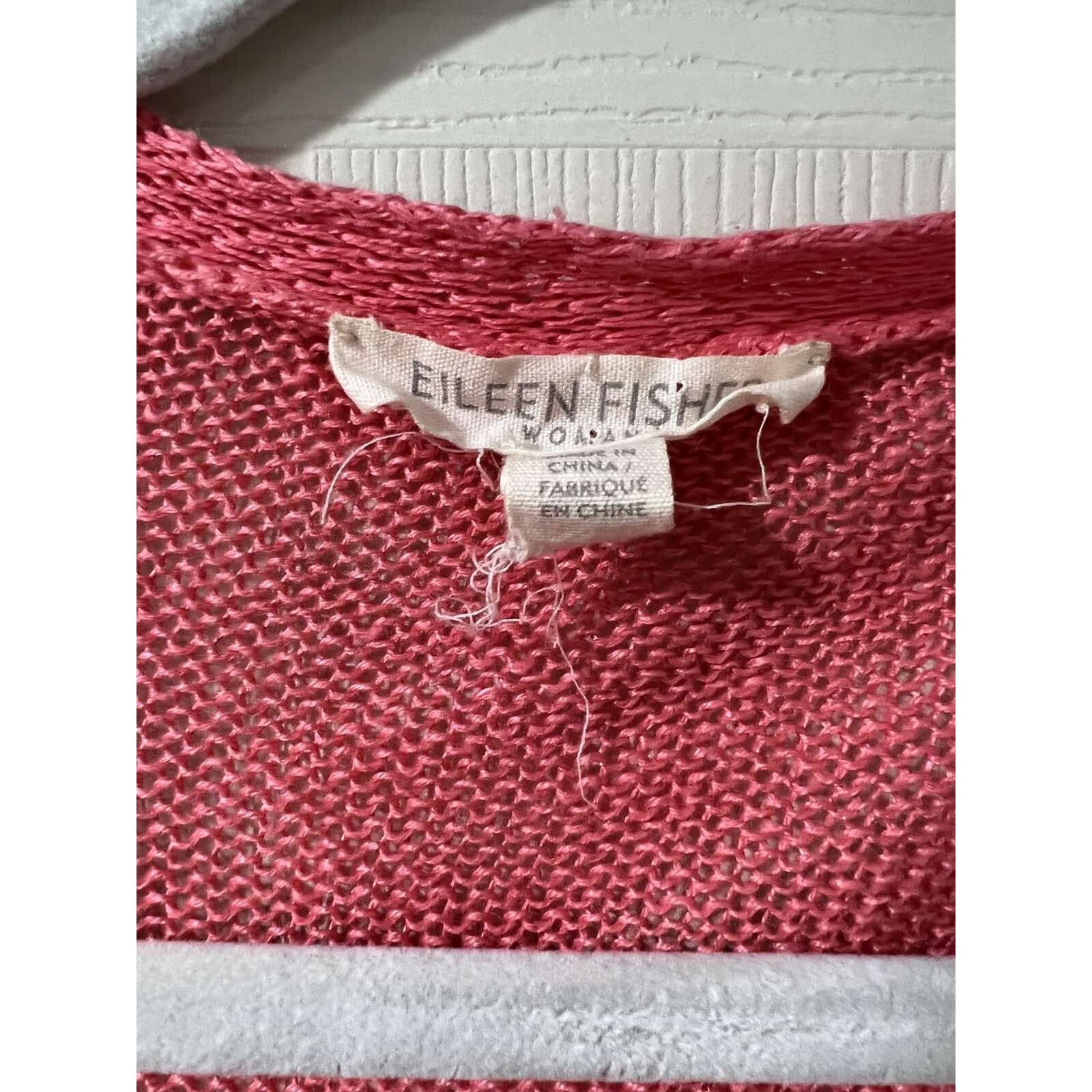 Eileen Fisher Eileen Fisher Organic Linen Cardigan Coral Size M A001378 Size M / US 6-8 / IT 42-44 - 8 Thumbnail