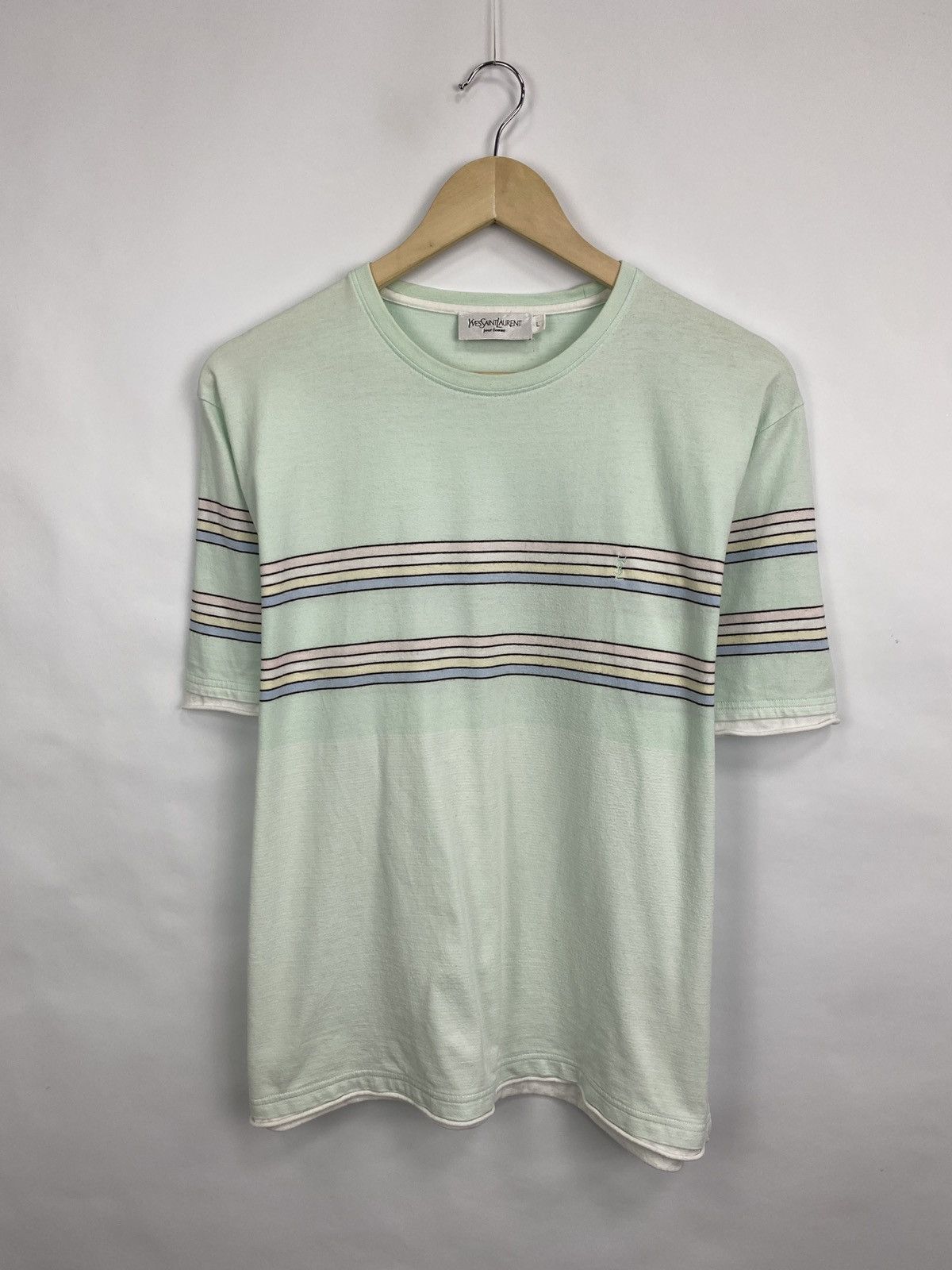 Vintage × Yves Saint Laurent 🇫🇷 Vintage 90s Yves Saint Laurent YSL T-Shirt Rare Retro Size US L / EU 52-54 / 3 - 3 Thumbnail
