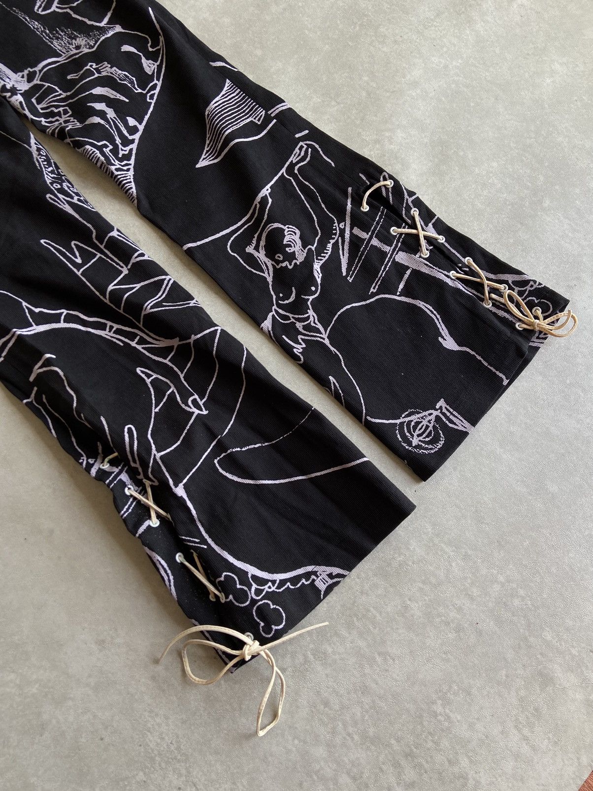 Designer × If Six Was Nine × Le Grande Bleu (L.G.B.) Misshato Japanese Art Printed Pants Size US 28 / EU 44 - 2 Thumbnail
