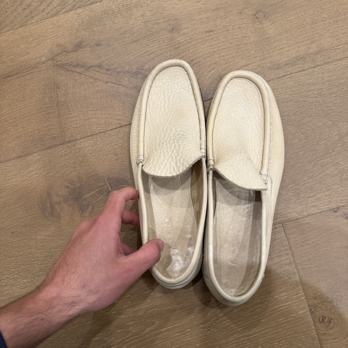 Paul Smith Vintage Paul Smith Cream Leather Loafers Size US 9.5 / EU 42-43 - 2 Thumbnail